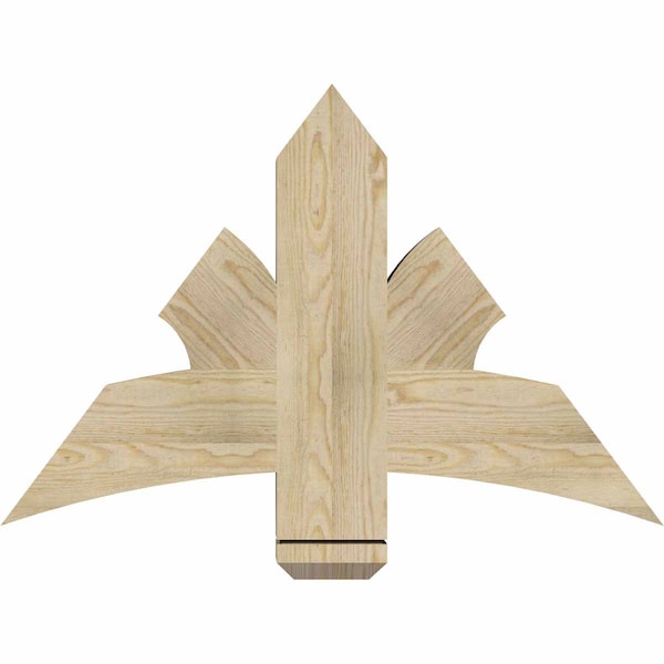 Ekena Millwork Davenport Rough Sawn Timber Gable Bracket, Douglas Fir, 36"W x 24"H x 4"D x 6"F, 16/12 Pitch GBW036X24X0406DAV00RDF - main